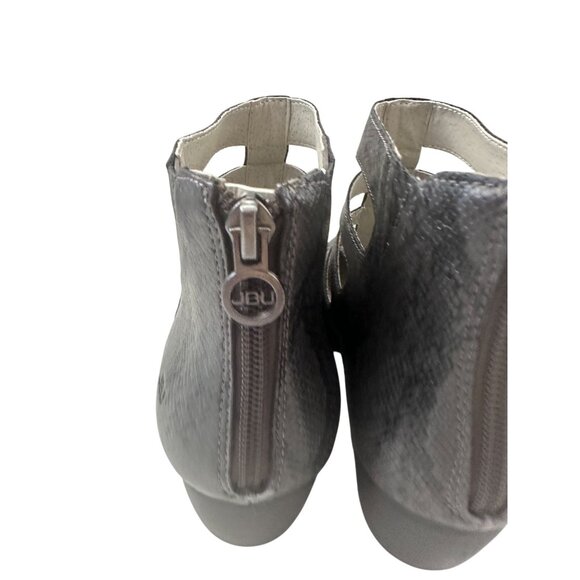 JAMBU Gray Snake Print Memory Foam Comfort Zip Up Shoes Size 9.5 - Picture 2 of 12